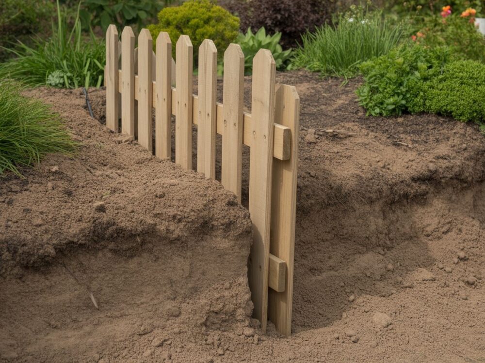 Głębokość wykopu palisady