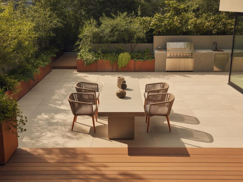 Kamienne płyty granitowe taras