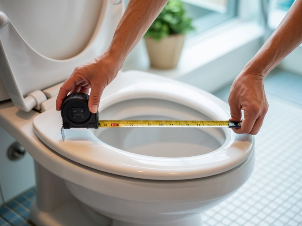 Szerokość misy WC miarka