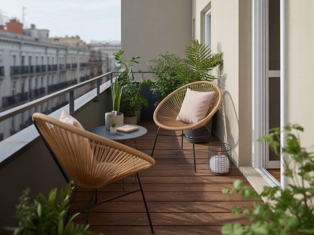 aranżacja wąskiego balkonu