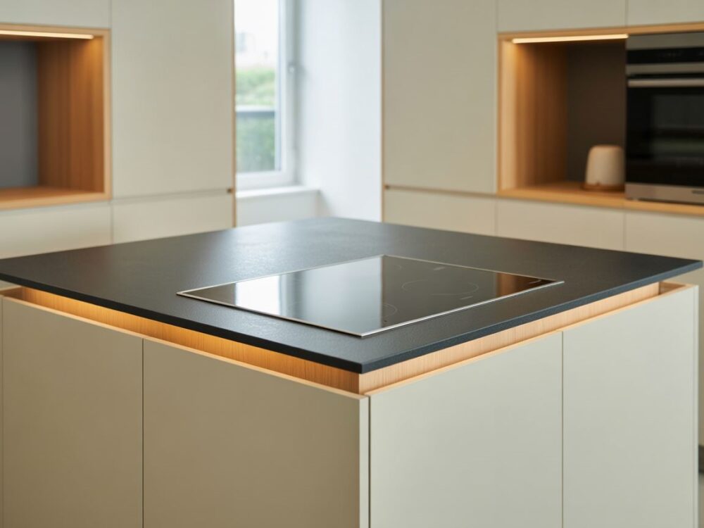 białe fronty i dębowe akcenty