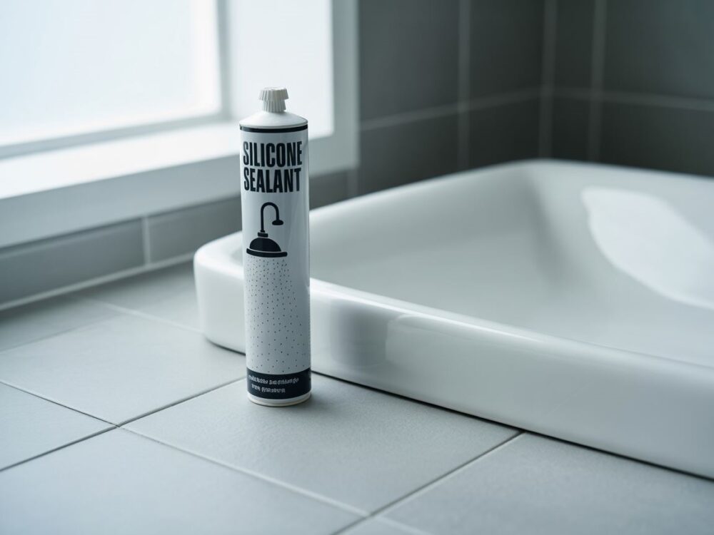 biały silikon do płytek