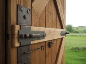 budowa drewnianej bramy stodoły