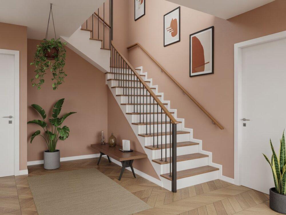 dekor ściany klatki schodowej