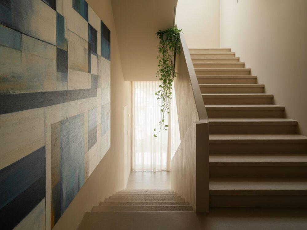 galeria obrazów na ścianie