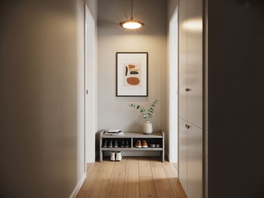 konsola i ławka z przechowywaniem