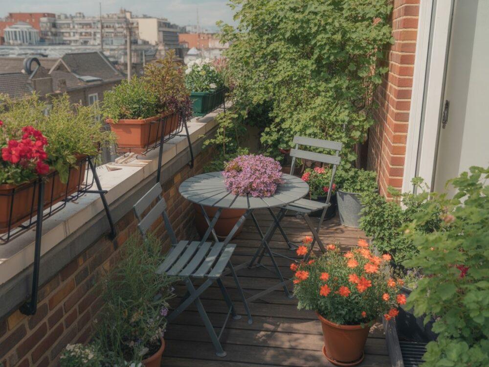 kwiaty na balkonie