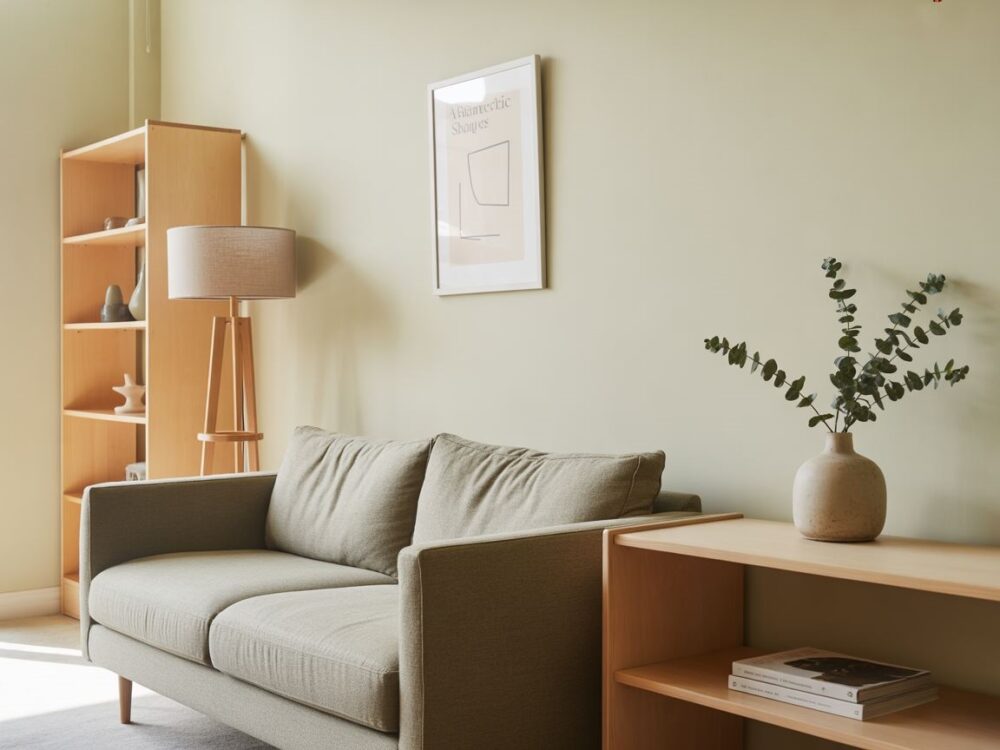 lustro i jasne kolory optycznie powiększają