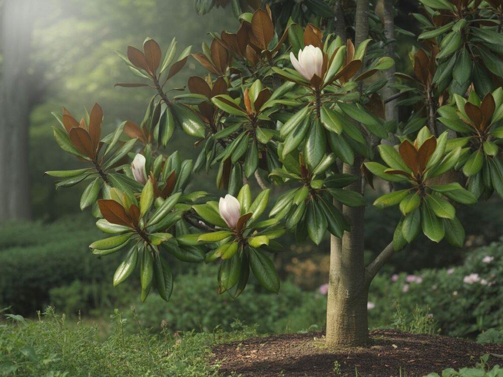 magnolia w żyznej ziemi