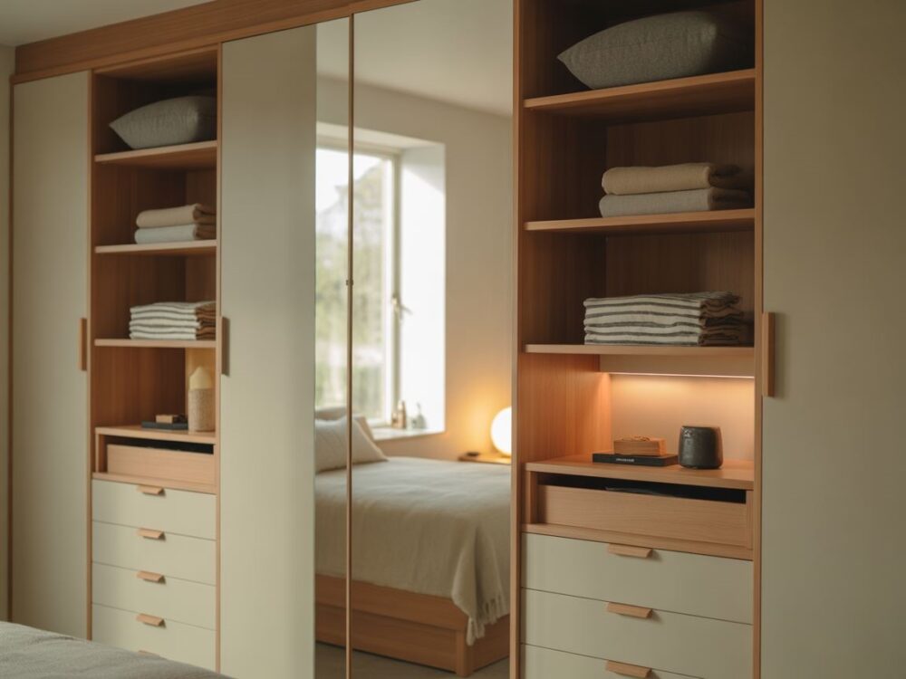 mała garderoba za ścianką