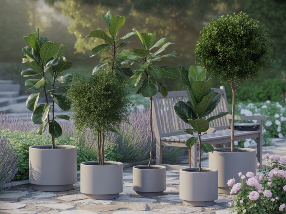 małe drzewka na zewnątrz