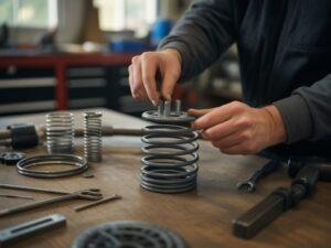 mechanizm ramion i zawiasów bramy