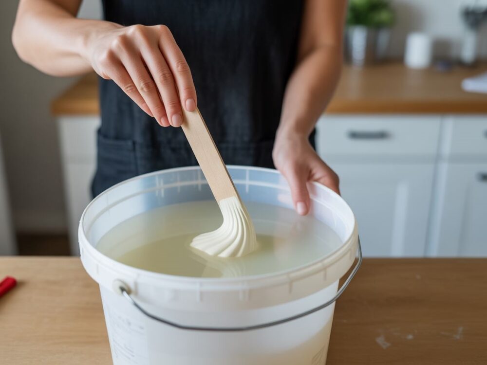 mieszanie kleju do tapet