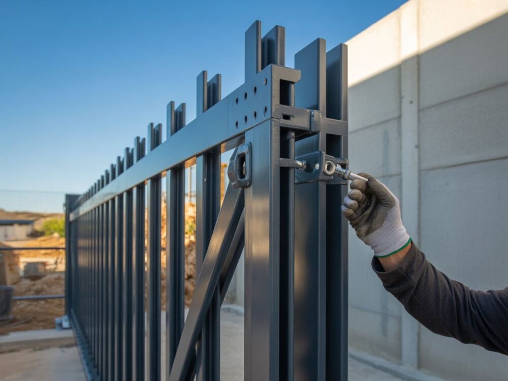 montaż górnych rolek prowadzących