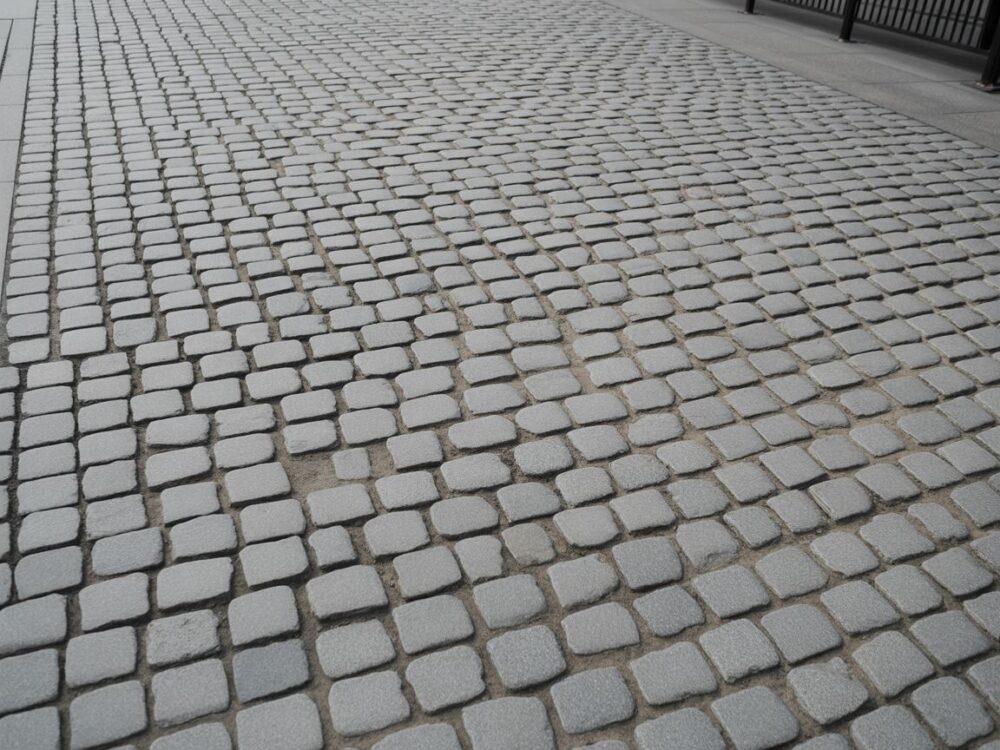 nierówna kostka brukowa