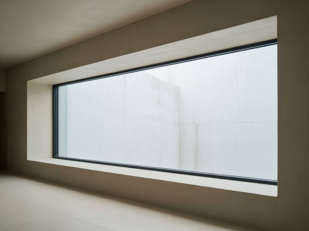 nowoczesne okno flushmount