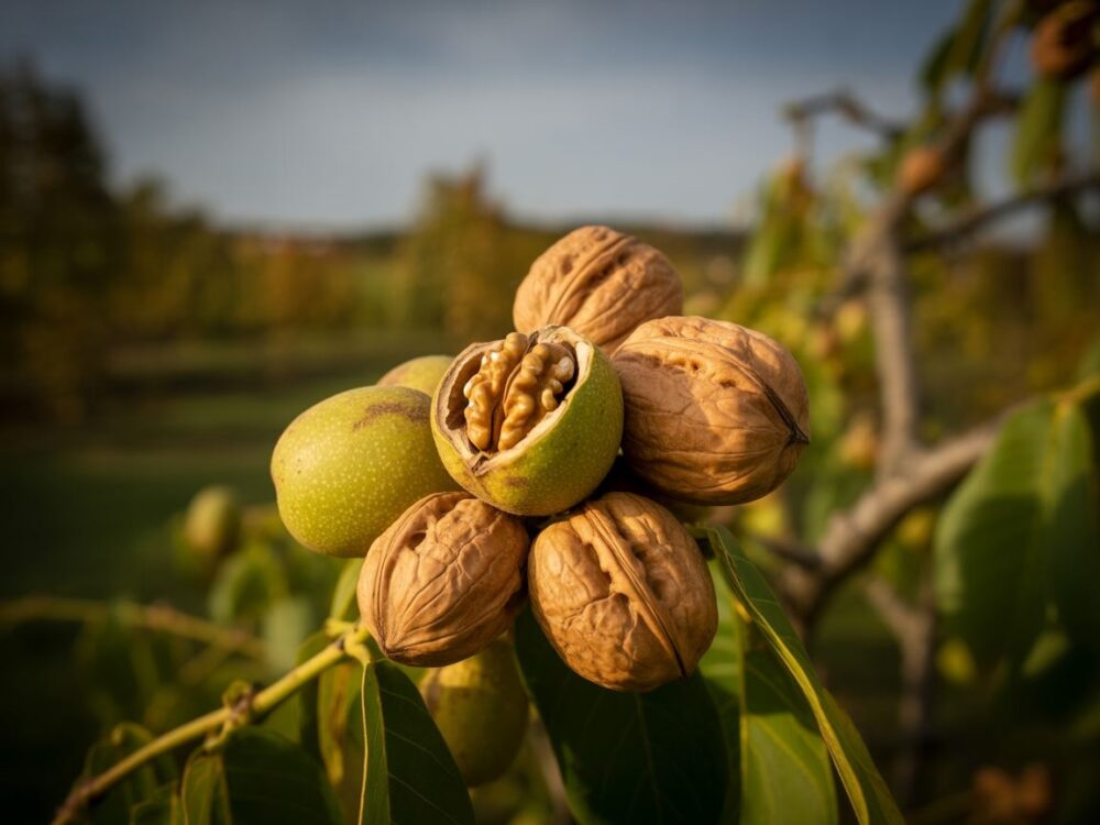orzech w łupinie półotwartej
