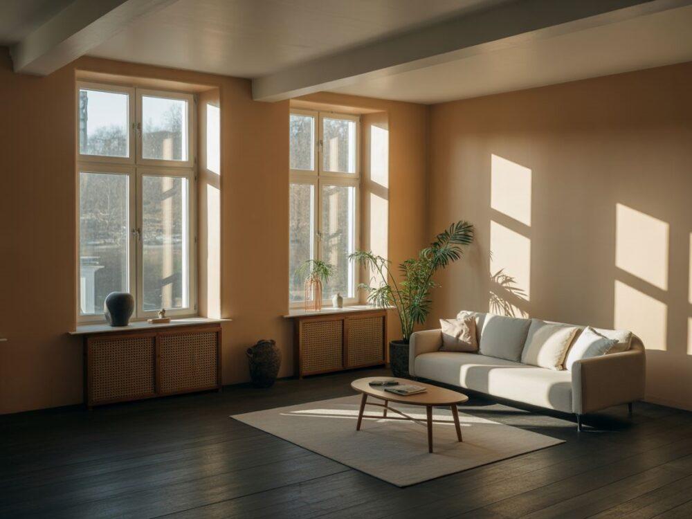 rozjaśniony ciemny pokój