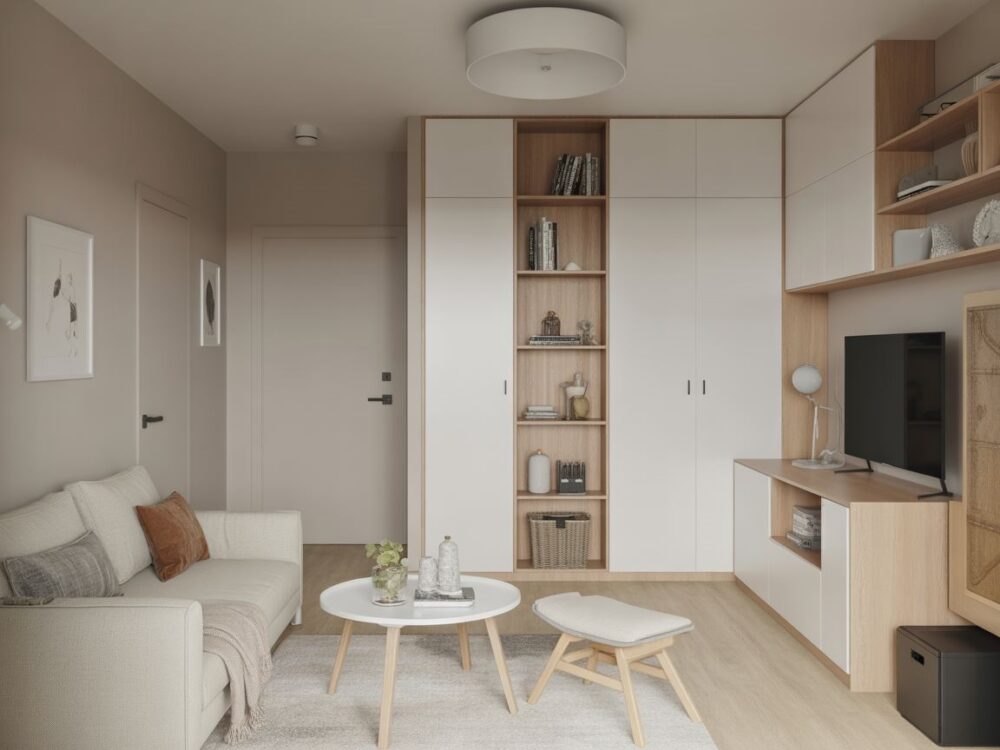 salon z aneksem skandynawski