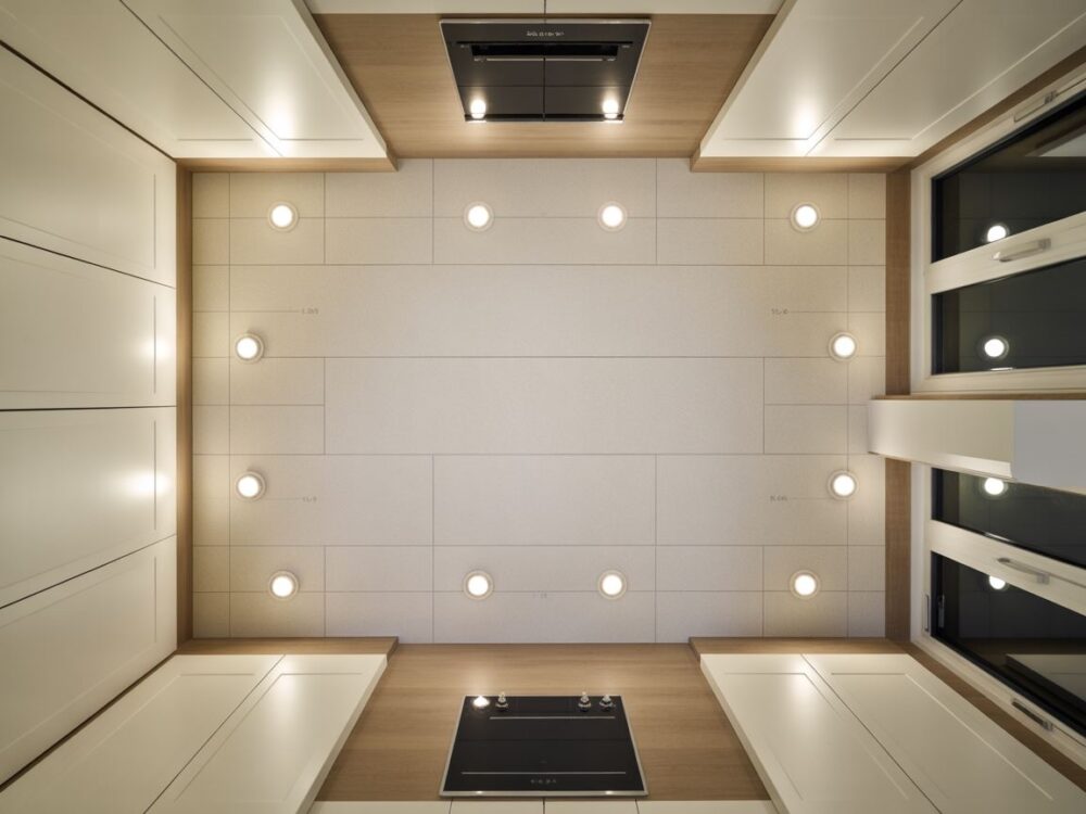 siatka punktów świetlnych sufit