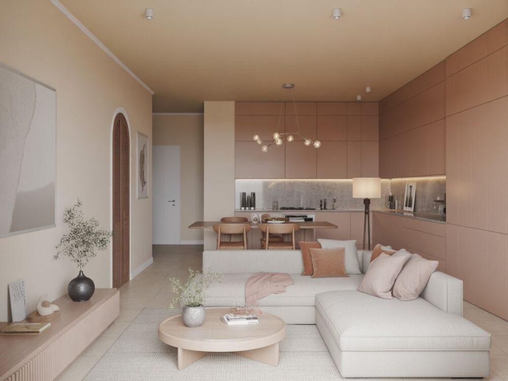 spójna paleta barw wnętrza