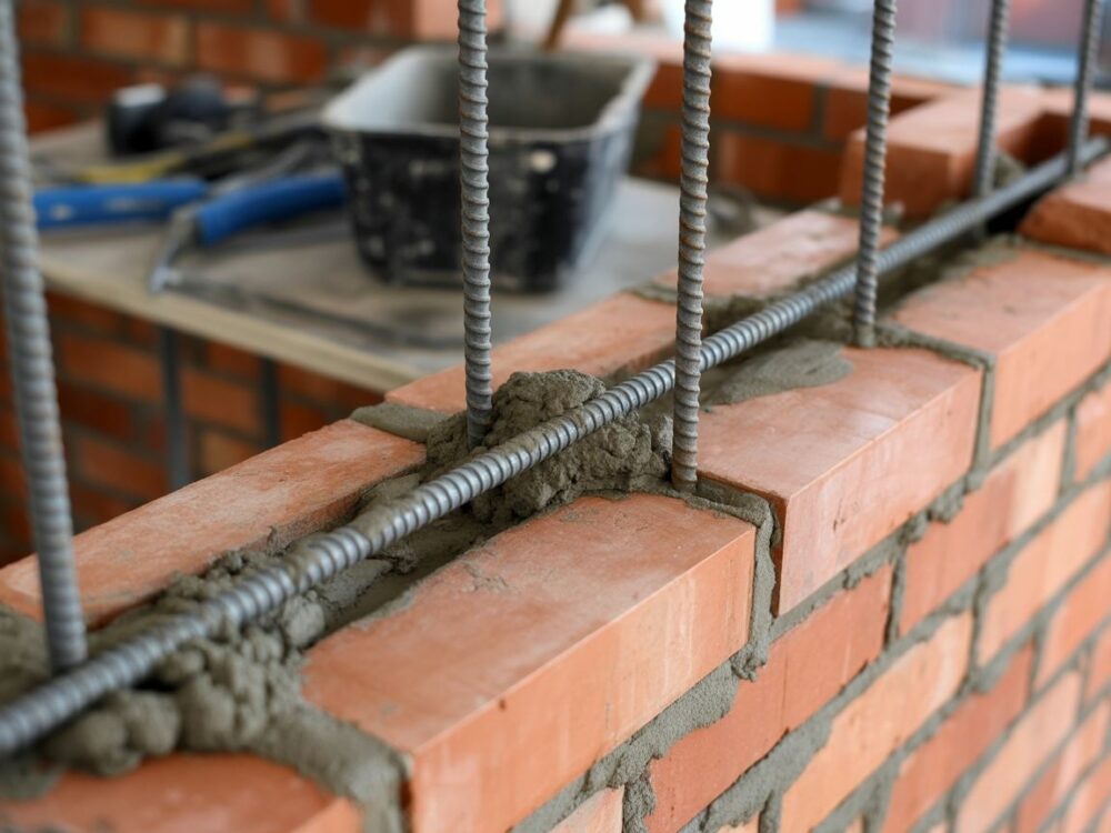 stalowe pręty spiralne w spoinach