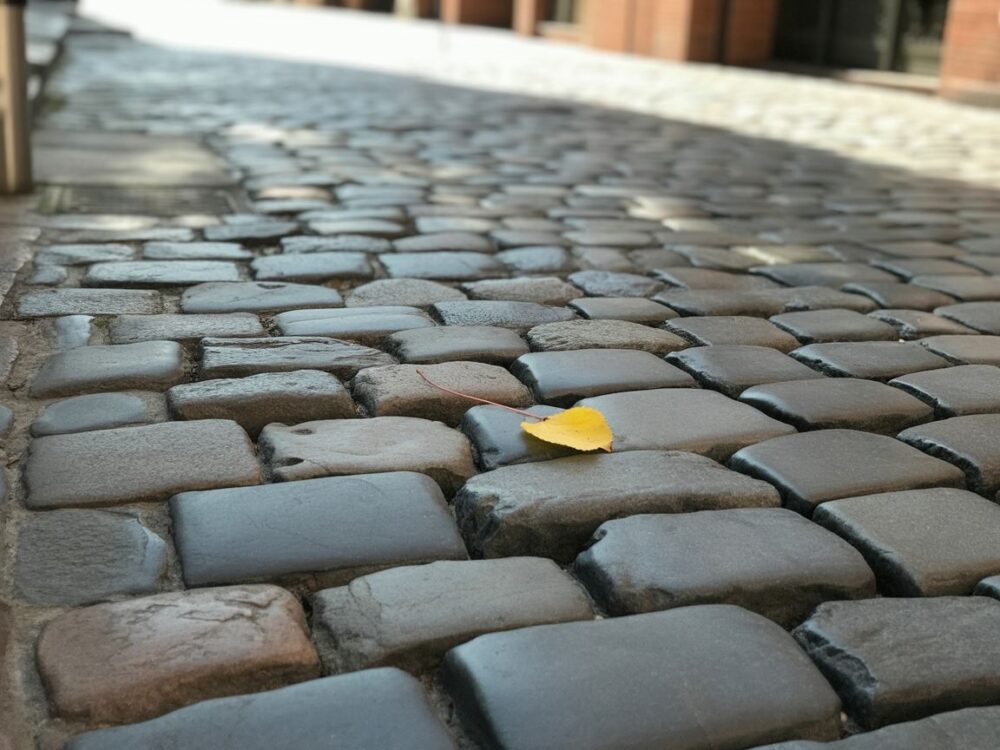 szpary między kostką