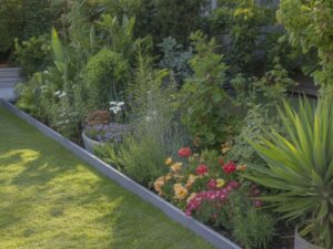 wąska rabata rośliny