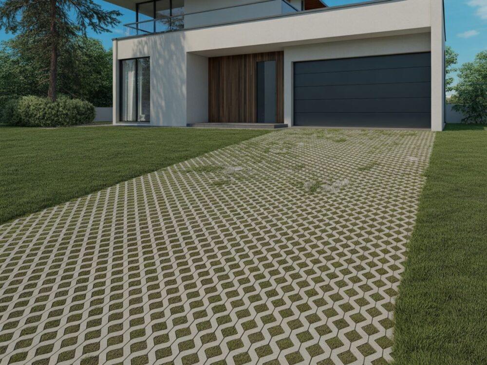 wjazd z płyt ażurowych