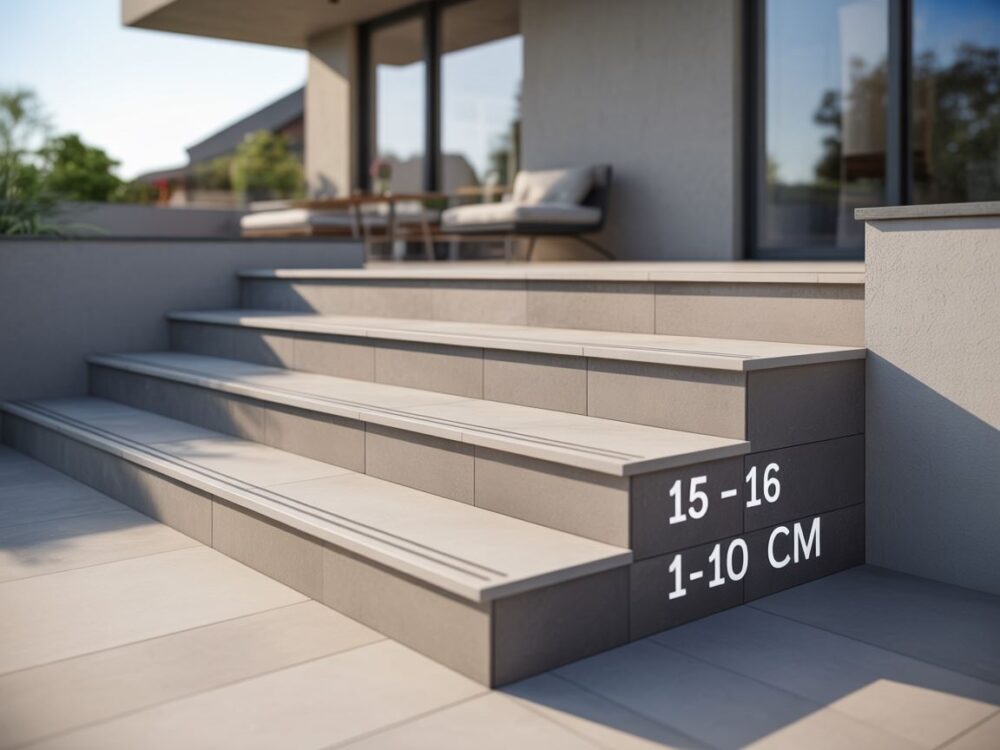 wysokość stopnia tarasu 15cm