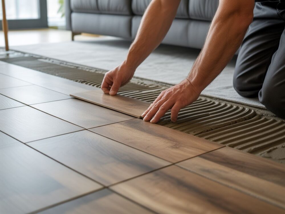 wzór jodełka na podłodze