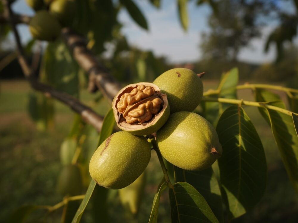 zielone łupiny pękające